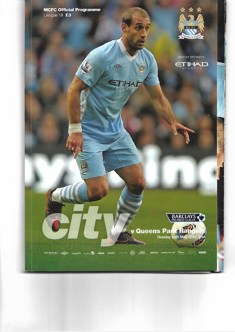Man City vs Queens Park Rangers programme