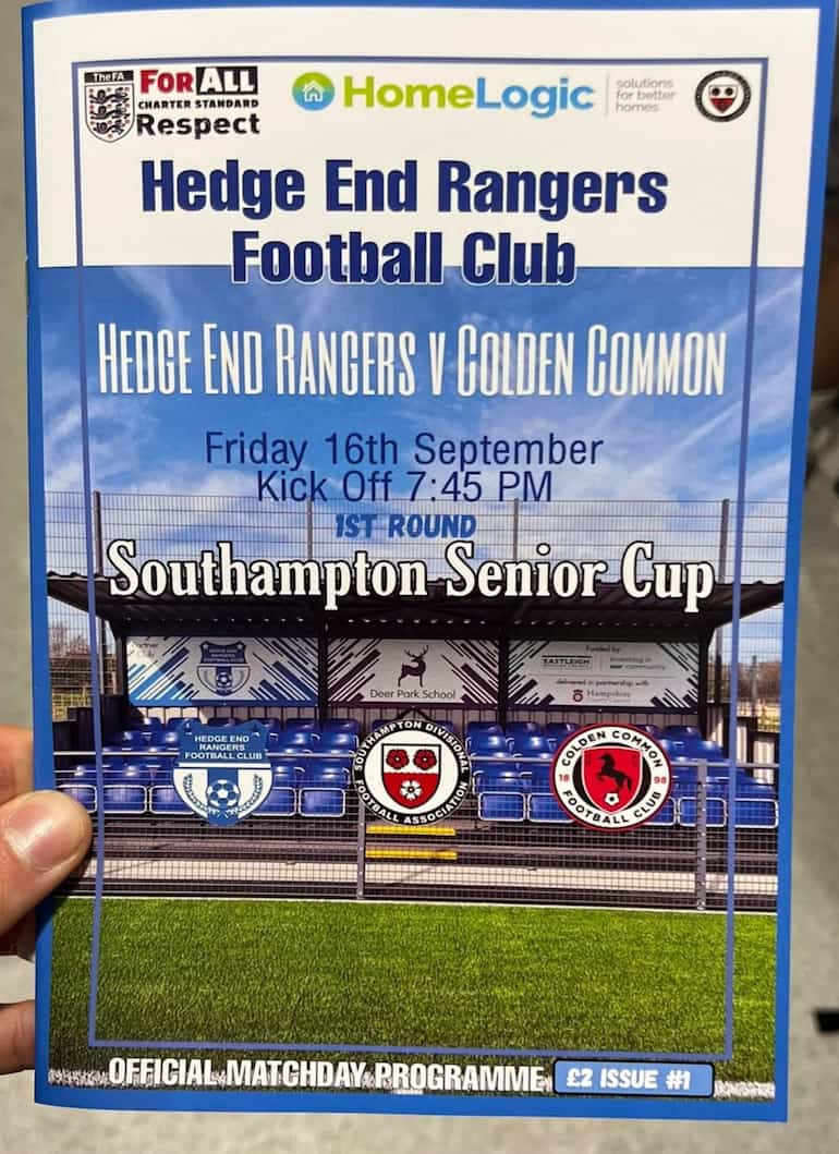 Tony Incenzo Hedge End Rangers Diary of a Groundhopper