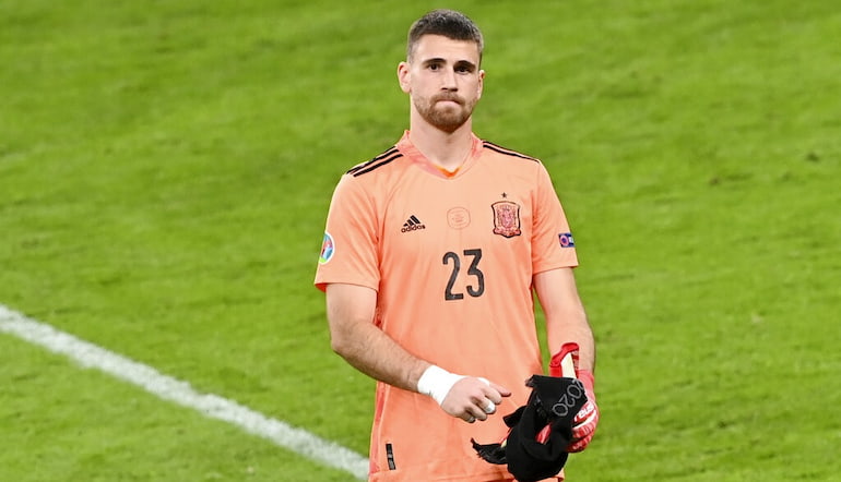 Spain goalie Unai Simon