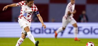 Croatia players watch