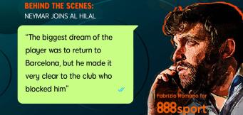 Fabrizio Romano on Neymar