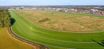 Full aerial view of Newbury Racecourse