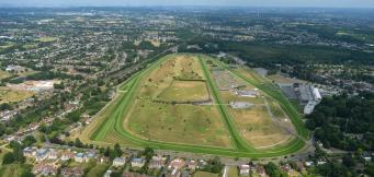Sandown Park Racecourse Aerial View