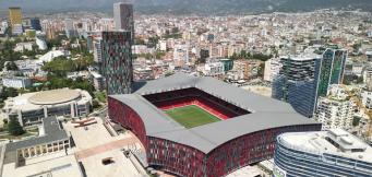 Armando Broja plays at the Albania National Stadium