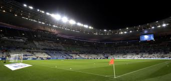 Kylian Mbappe plays at France national stadium in Paris
