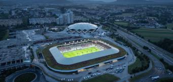 Benjamin Šeško plays for Slovenia at Ljubljana Stozice