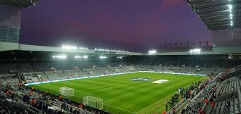 Eddie Howe manages at Newcastle, St James Park