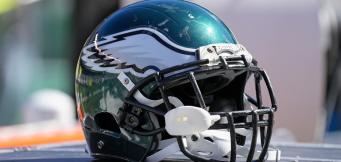 Eagles helmet on pitch