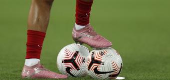 Footballer wearing boots