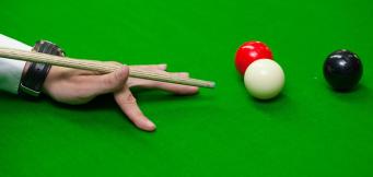 Snooker Player taking shot