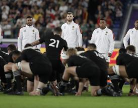 England players watch the Haka