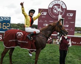 Torquator Tasso after winning the Arc