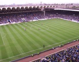 Maine Road Gary Neville fed Shaun Goater
