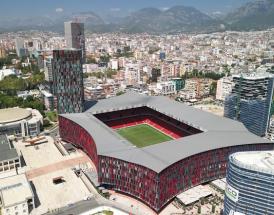Armando Broja plays at the Albania National Stadium