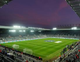 Eddie Howe manages at Newcastle, St James Park