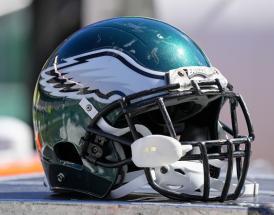 Eagles helmet on pitch