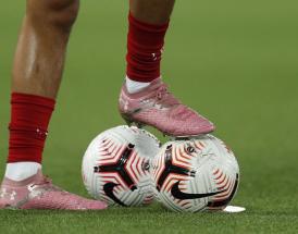 Footballer wearing boots