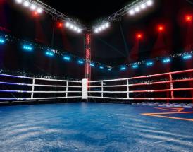 Boxing fights take place in a ring