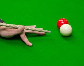 Snooker Player taking shot