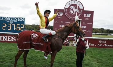 Torquator Tasso after winning the Arc