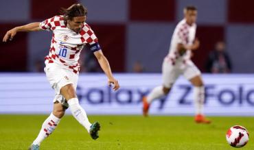 Croatia players watch