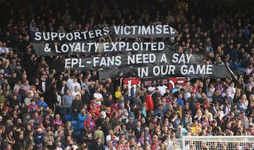 Football fans protest