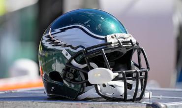 Eagles helmet on pitch